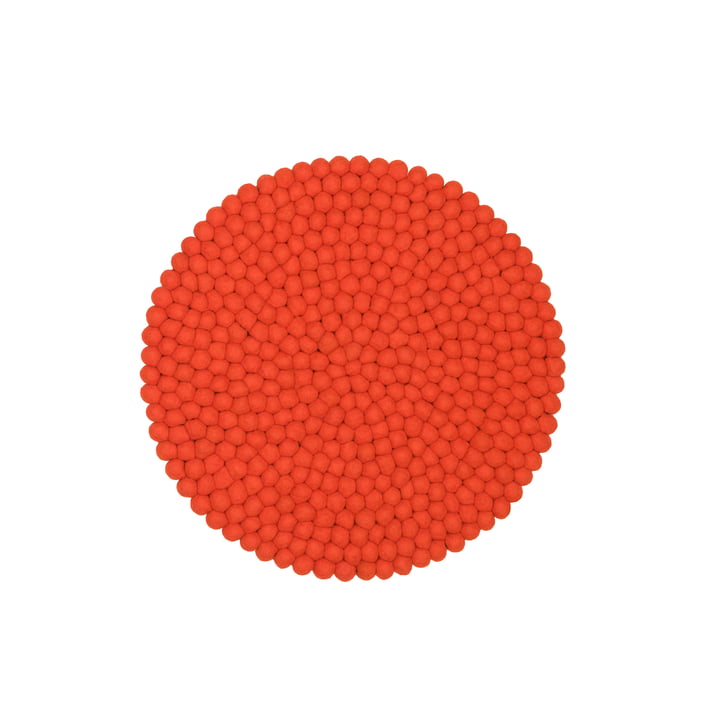 myfelt - Matten zitkussen Ø 36 cm, oranje-rood