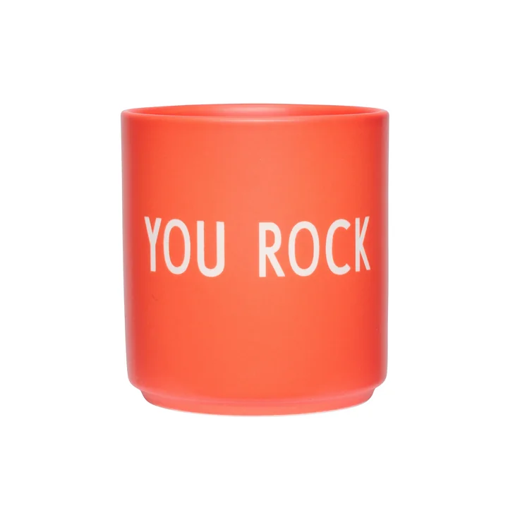 AJ Favourite You Rock Porseleinen mok, / rood van Design Letters