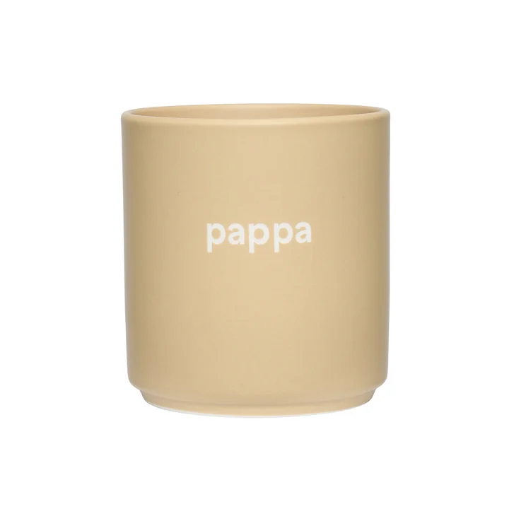 AJ Favourite Porseleinen mok, pappa / beige van Design Letters