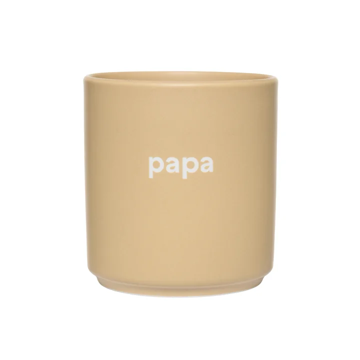 AJ Favourite Porseleinen mok, papa / beige van Design Letters
