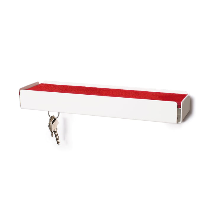 Konstantin Slawinski - SL35 Key-Box sleutelkastje, wit / rood vilt