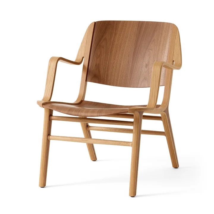 AX Lounge Chair met armleuningen HM11, noten/eiken gelakt door & Tradition