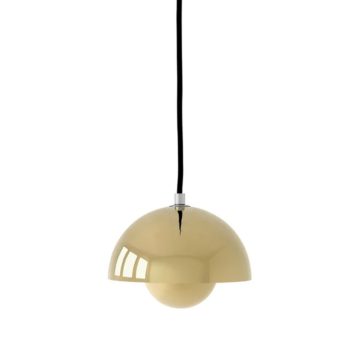 FlowerPot VP10 Hanglamp, messing verfijnd door & Tradition
