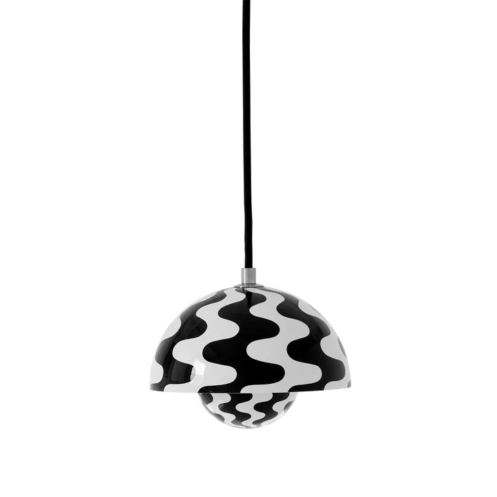 FlowerPot VP10 Hanglamp, zwart / wit van & Tradition