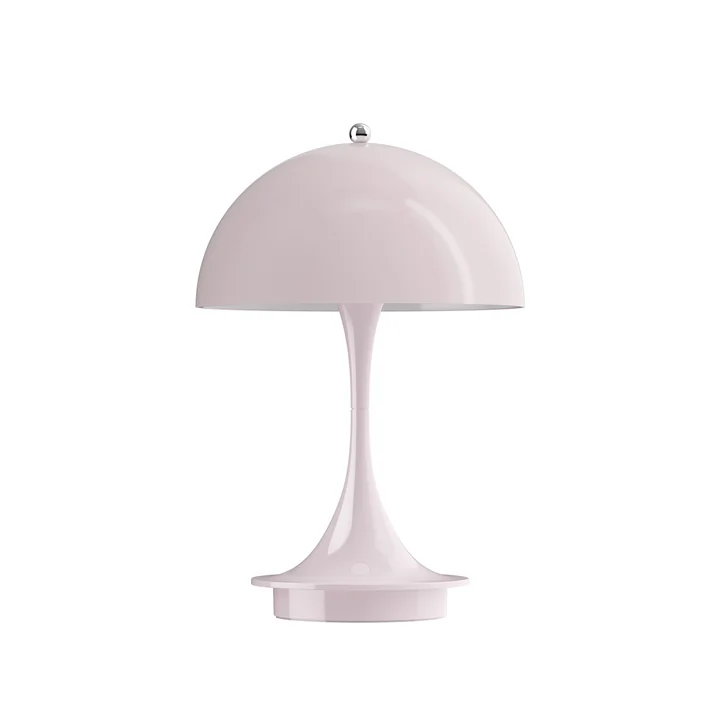 pale rose Panthella 160 Draagbare oplaadbare LED tafellamp, opaal (acryl) van Louis Poulsen