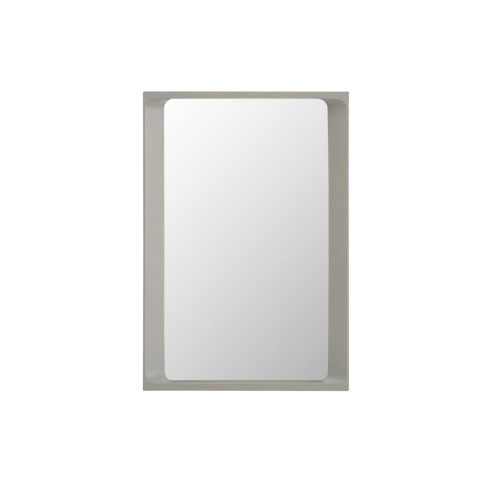Arced Spiegel, 80 x 55 cm, lichtgrijs van Muuto