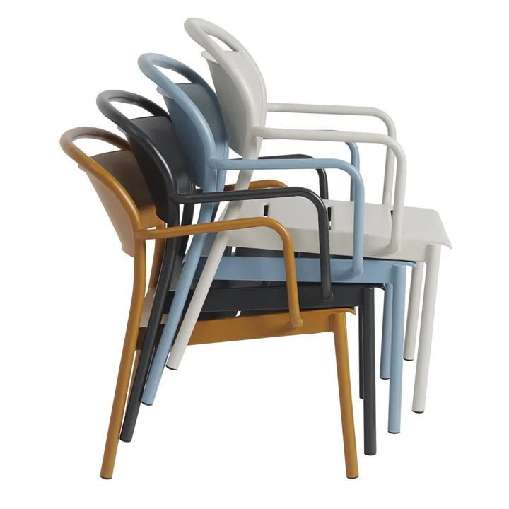 Linear Steel Lounge Armchair stapel van Muuto
