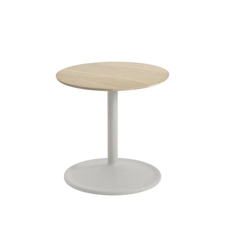 Muuto - Soft Bijzettafel, Ø 41 cm, H 40 cm, geolied eiken / grijs