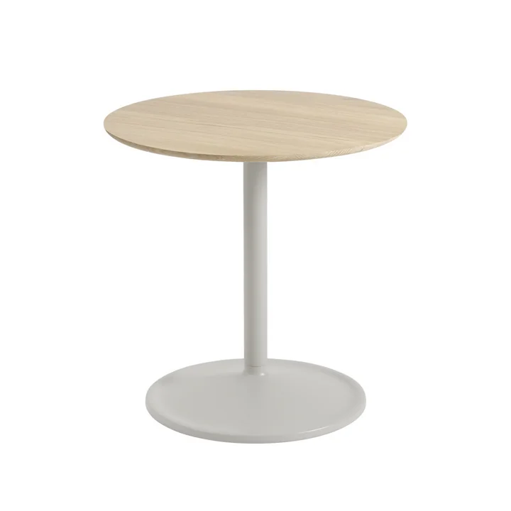 Muuto - Soft Bijzettafel, Ø 48 cm, H 48 cm, geolied eiken / grijs