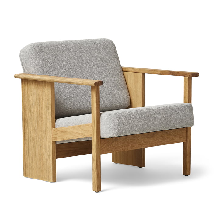 Block Loungestoel, eiken/grijs (Gabriel Grain) van Form & Refine