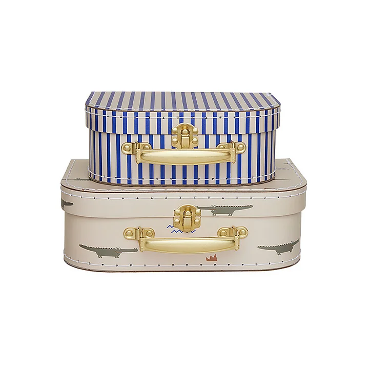 Toucan & Stripe Mini koffer, beige (set van 2) van OYOY Mini