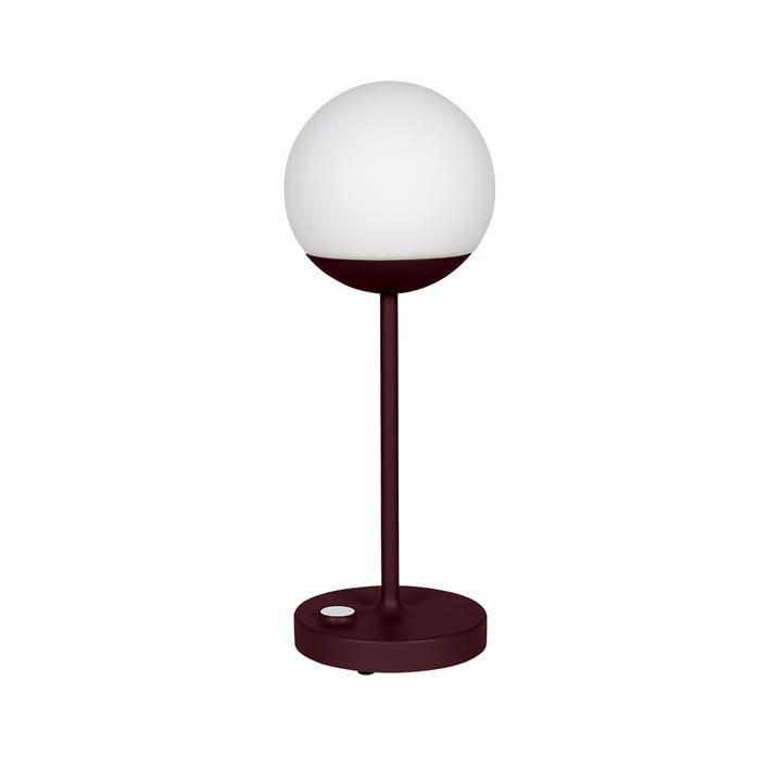 Fermob - Mooon! Max Oplaadbare LED-lamp, H 41 cm, zwarte kers (binnen)