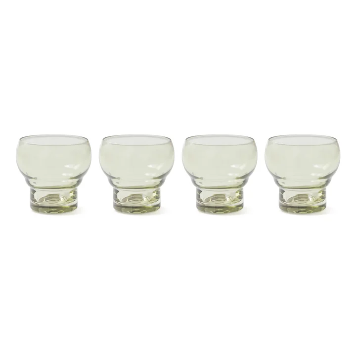 Hkliving - 70's Bulb Glazen, mintgroen (set van 4)