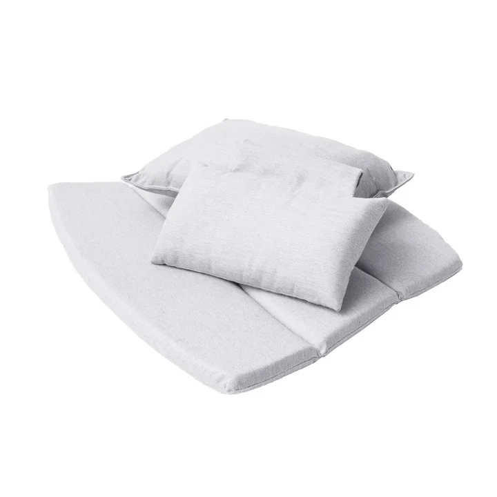 Kussenset voor Breeze fauteuil met hoge rugleuning van Cane-line in lichtgrijs