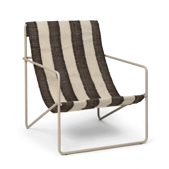 Desert Lounge Chair, cashmere / gebroken wit, chocolade van ferm Living