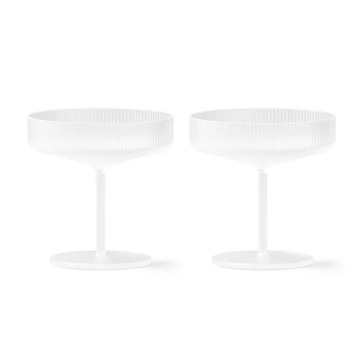 Ripple Champagneglas (set van 2), mat van Ferm Living