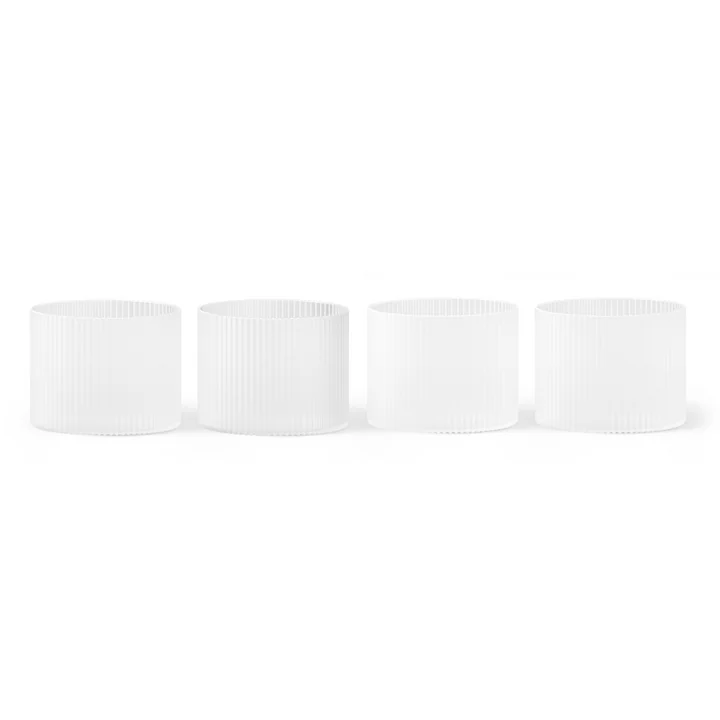 Ripple Drinkglas laag, mat (set van 4) van Ferm Living
