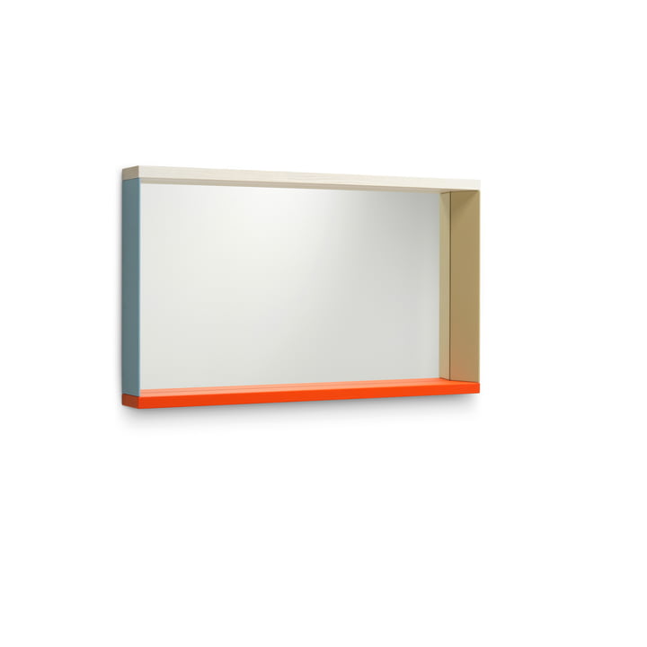 Colour Frame Spiegel, medium, blauw/oranje van Vitra
