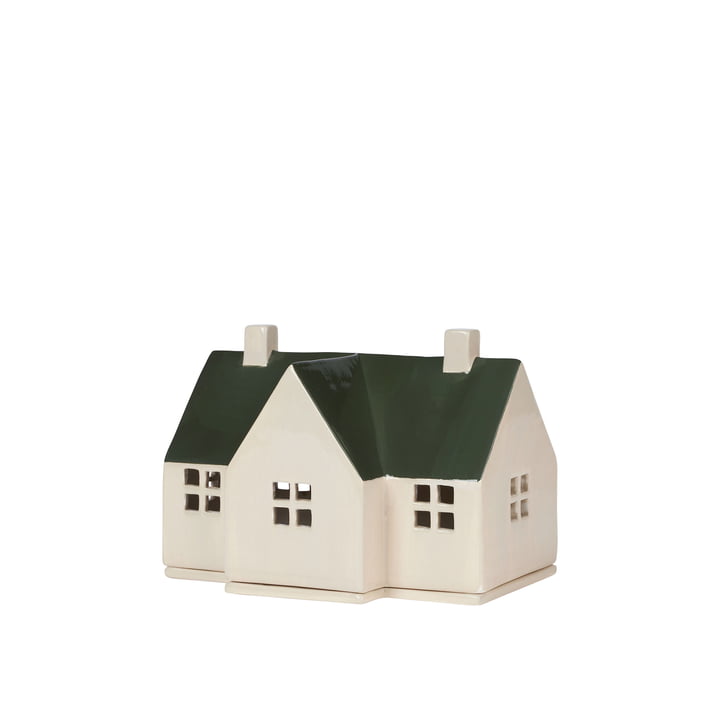 Bo Decoratief huis, B19 x D9,5 x H13,5 cm, Druivenbladgroen van Broste Copenhagen