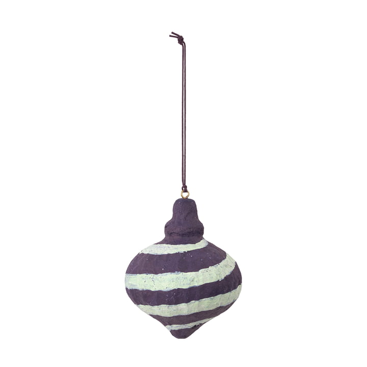 Pulp Spinning Top decoratieve hanger, Ø7,5 x H9 cm, Blackberry Purple van Broste Copenhagen