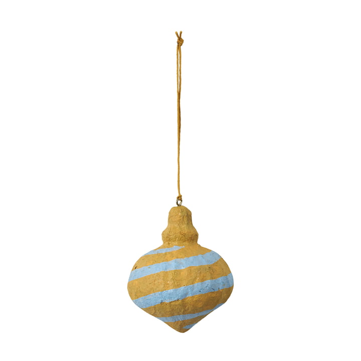 Pulp Spinning Top decoratieve hanger, Ø7,5 x H9 cm, Duifblauw van Broste Copenhagen