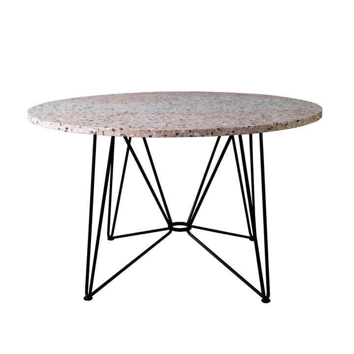 Acapulco Design - The Ring Table, H 74 x Ø 120 cm, terrazzosteen