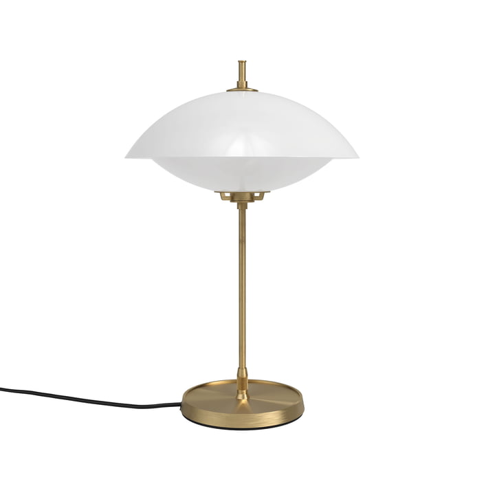 Clam Tafellamp Ø 33 cm, messing / opaal wit by Fritz Hansen