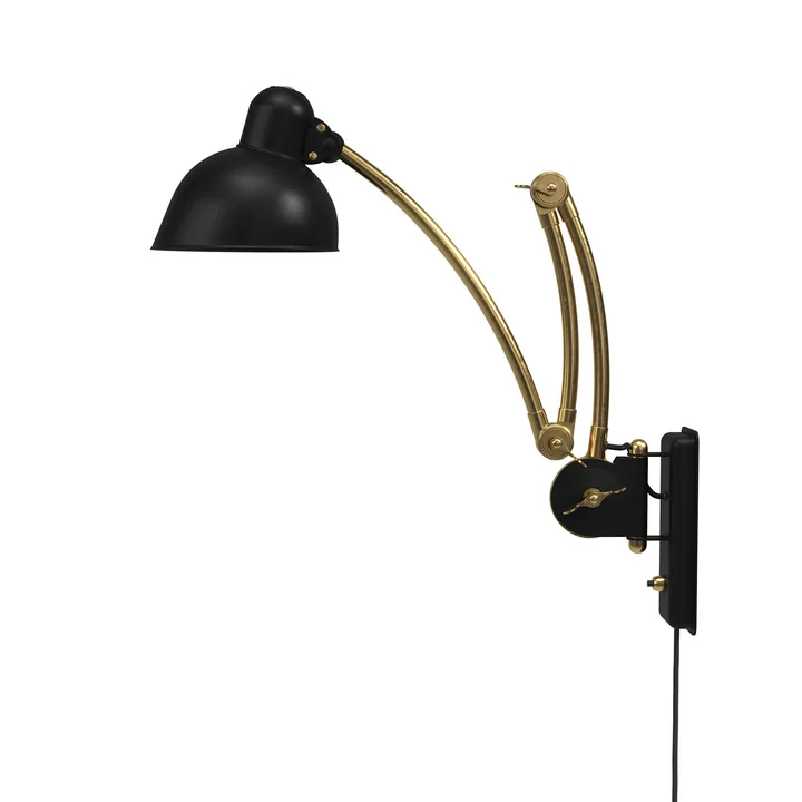 KAISER idell 6559-W Wandlamp, messing / zwart van Fritz Hansen