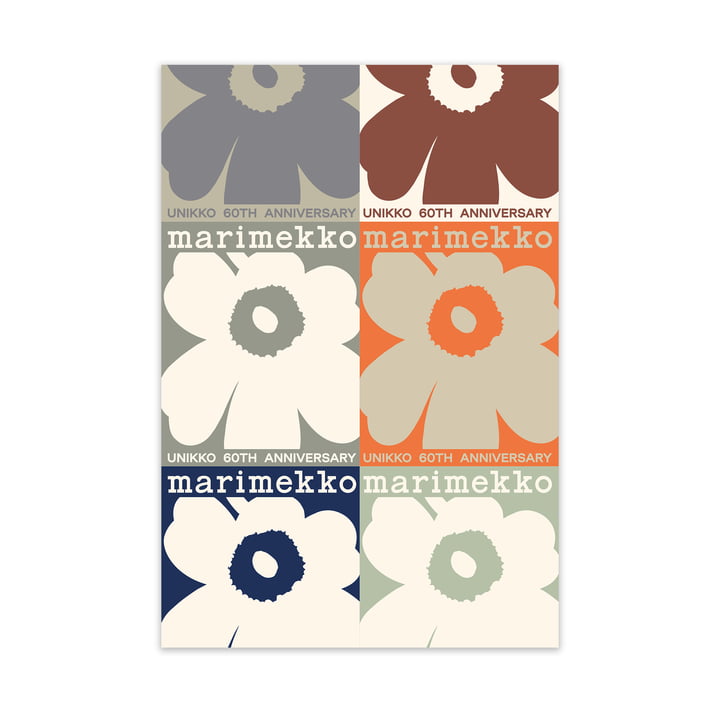 Unikko 60ste verjaardagsposter, 70 x 100 cm van Marimekko