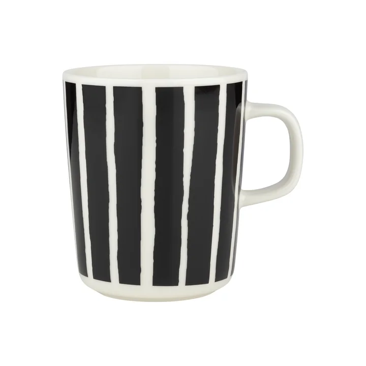 Oiva Piccolo mok met handvat, 250 ml, wit / zwart by Marimekko
