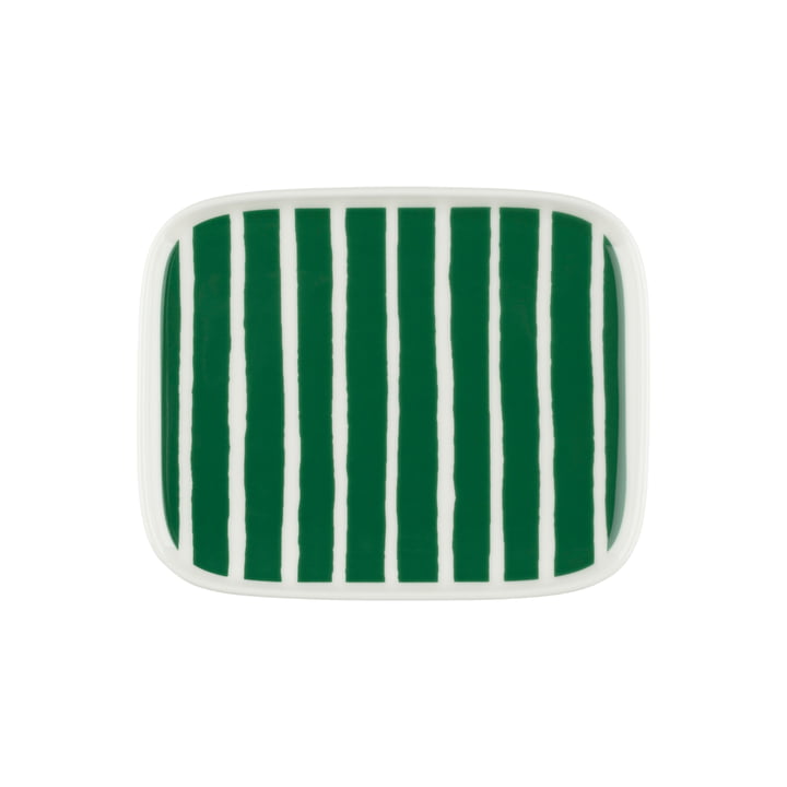 Marimekko - Oiva Piccolo bord, 15 x 12 cm, wit / groen