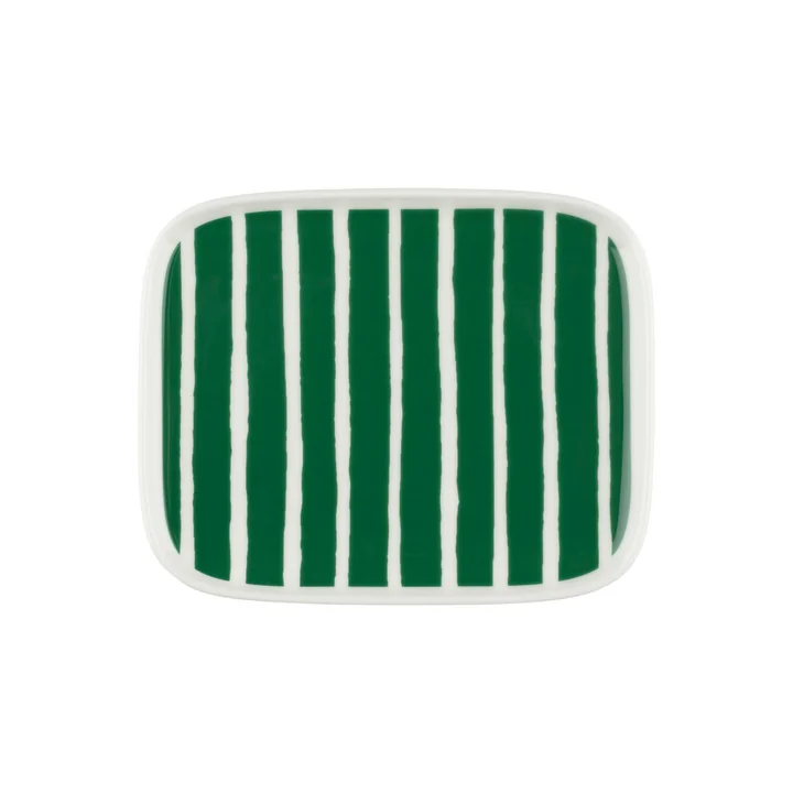 Marimekko - Oiva Piccolo bord, 15 x 12 cm, wit / groen
