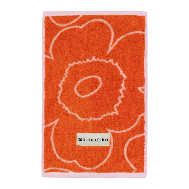 Piirto Unikko gastendoek, 30 x 50 cm, burnt orange / roze by Marimekko