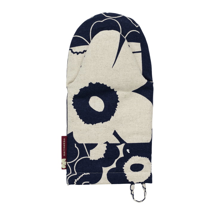 Unikko Kollaasi ovenwant, linnen / dark navy by Marimekko