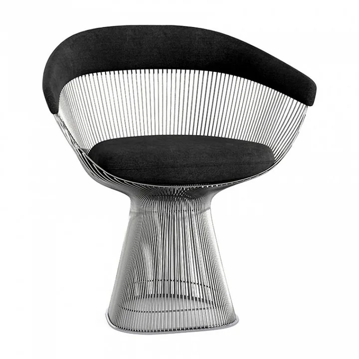 Knoll - Platner Fauteuil, zwart / Bekleding Circa Black K105413