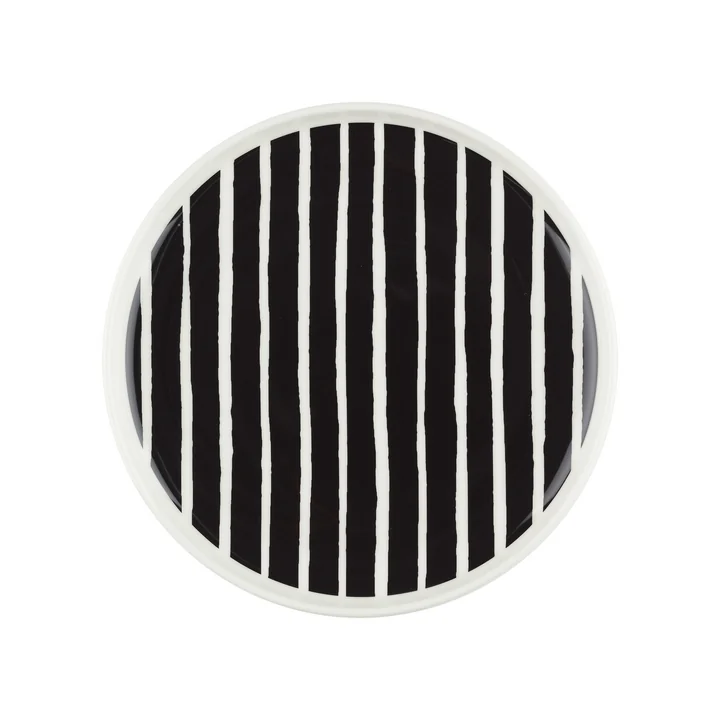 Marimekko - Oiva Piccolo bord, Ø 20 cm, wit / zwart