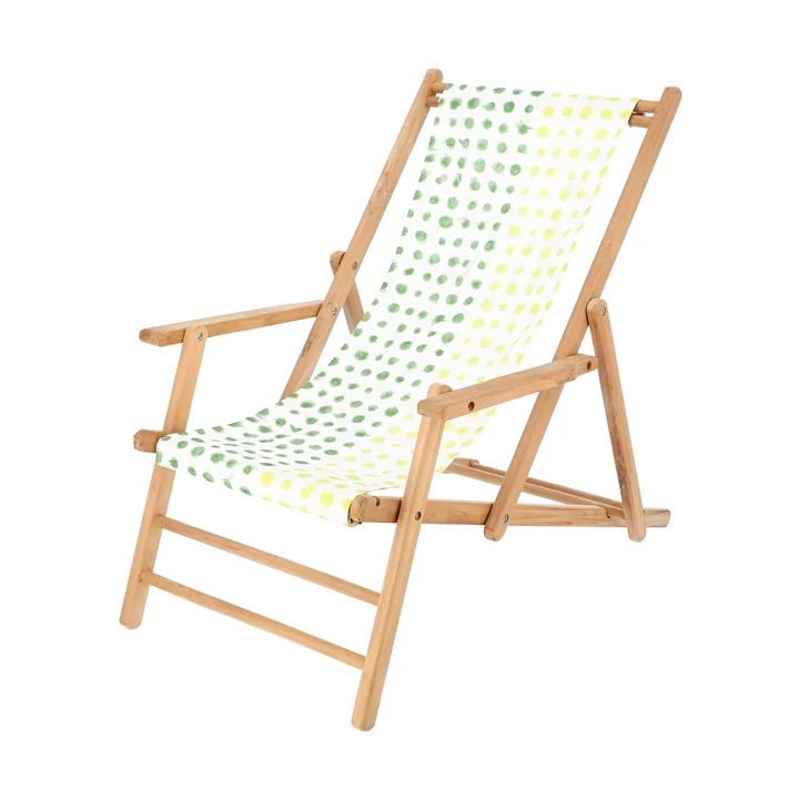 Jan Kurtz Maxx Deckchair Designers Guild - Teak, bekleding Amlapura mos