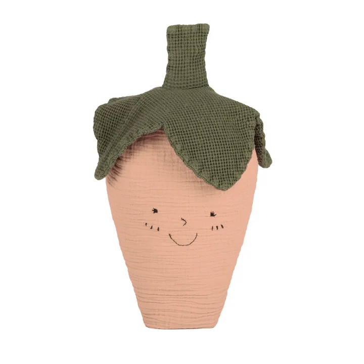 Wabi Sabi Kussen, aardbei, 28 x 30 cm, poederroze van Nobodinoz