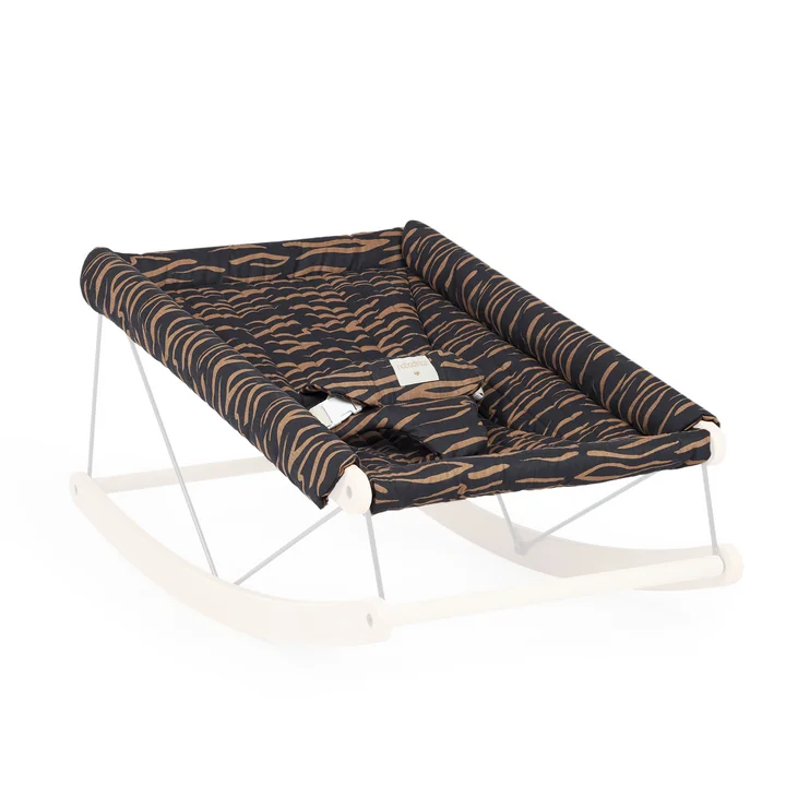 Growing Green Kussen voor babywipstoeltje, blauwe golven by Nobodinoz