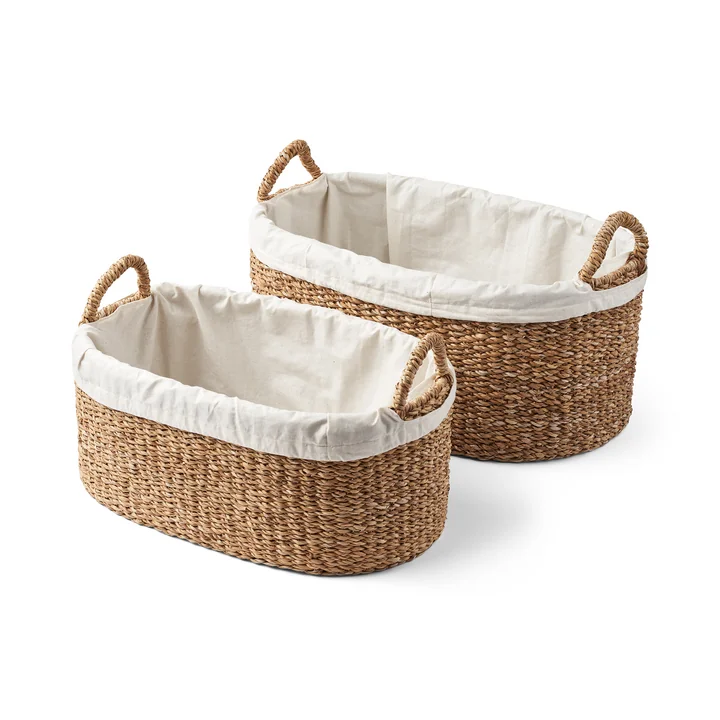 Laundry Wicker Wasmanden set, zeegras van Humdakin