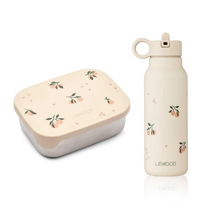 Liewood - Lunchbox en drinkfles, perzik (set van 2)