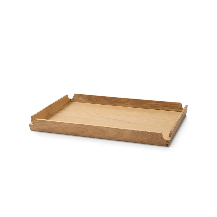 Lind DNA - Airy Teak Dienblad Square, M, Nupo natuur / teak