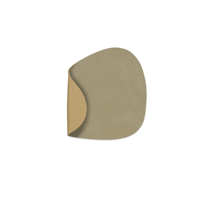 Lind DNA - Glazen onderzetter Curve Double Nupo kruidenstof / kaki