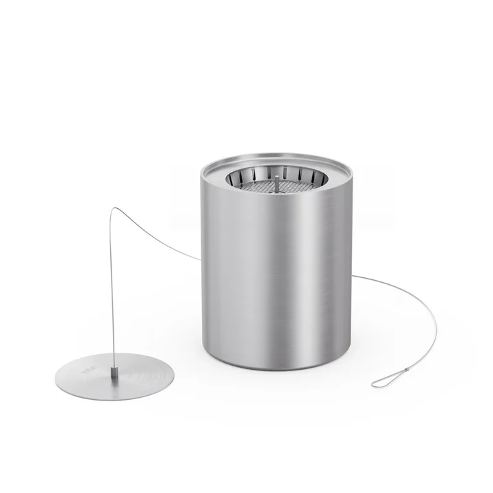 Spin Bio-brander 120 met Eco-ring en blusdeksel, zilver van höfats