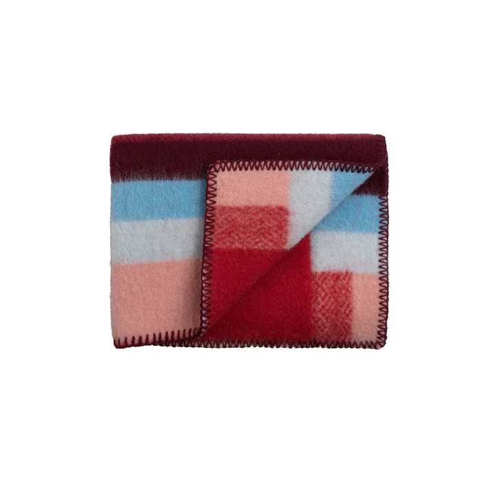 Røros Tweed - Mikkel Wollen babydeken 100 x 67 cm, rood