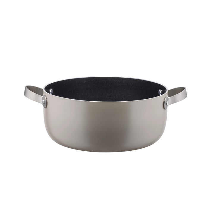 Alessi - Tama Steelpan met 2 handgrepen, Ø 24 cm, grijs