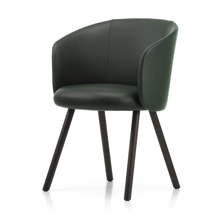 Mikado armstoel, jade (Premium F 59 leer) / donker eiken van Vitra