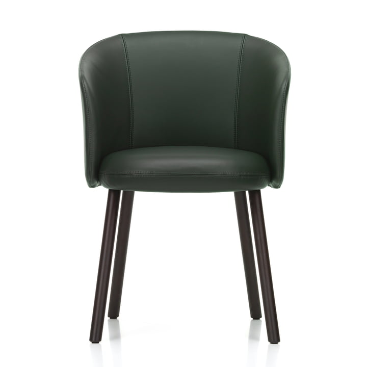 Mikado armstoel, jade (Premium F 59 leer) / donker eiken van Vitra