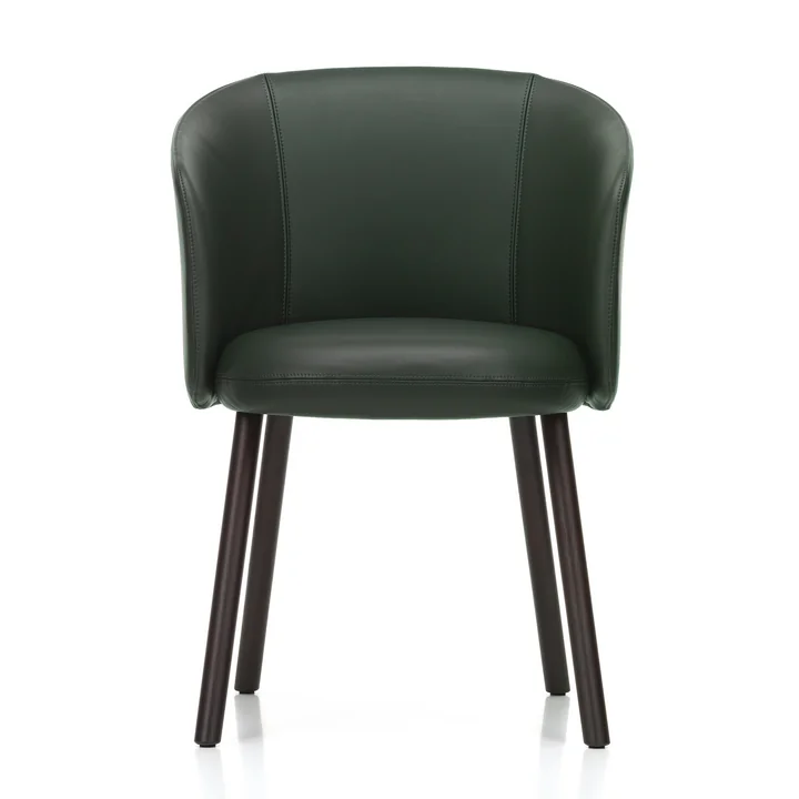 Mikado armstoel, jade (Premium F 59 leer) / donker eiken van Vitra