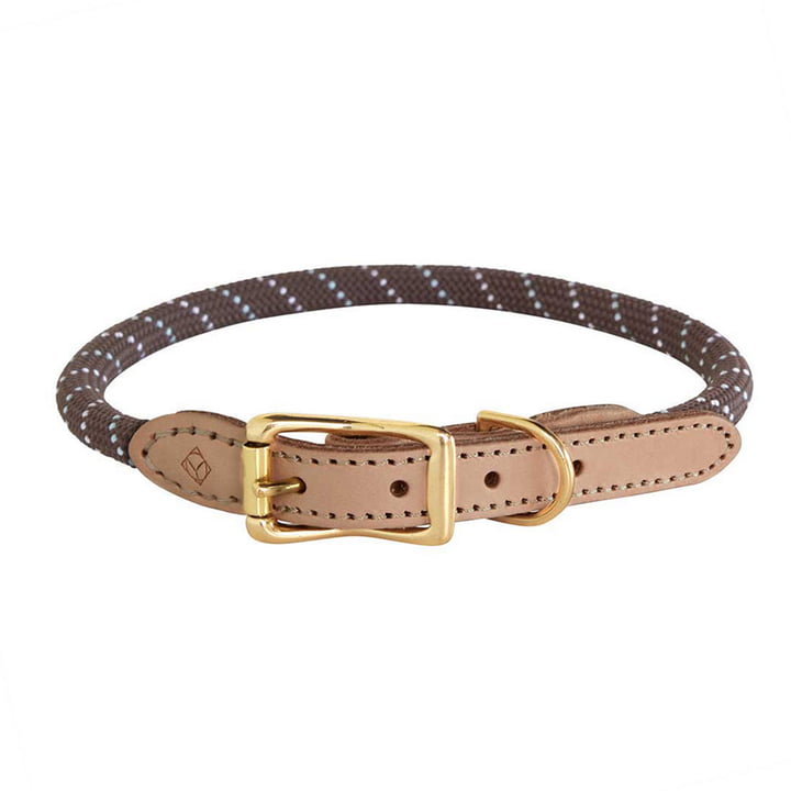 OYOY ZOO - Perry Halsband voor honden, groot, choko